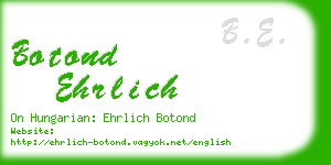 botond ehrlich business card